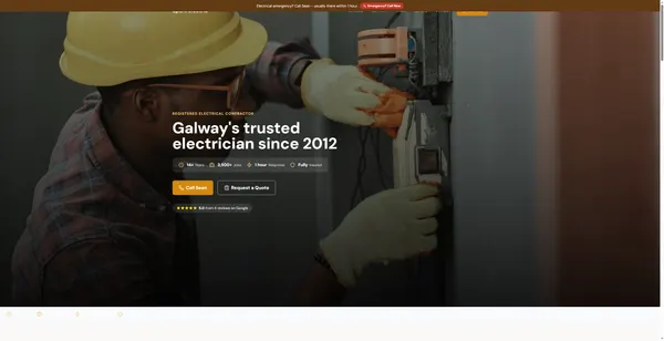 Spark Electric website screenshot