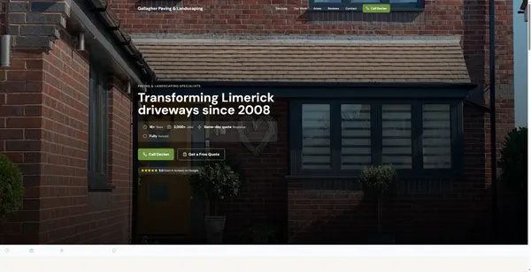 Gallagher Paving website screenshot