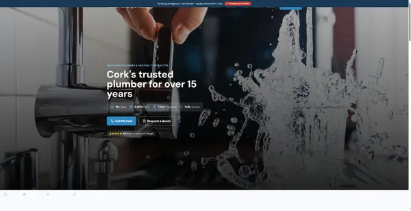 O'Brien Plumbing website screenshot